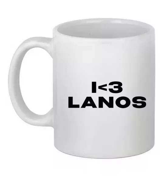 Чашка керамическая I <3 Lanos Белый фото