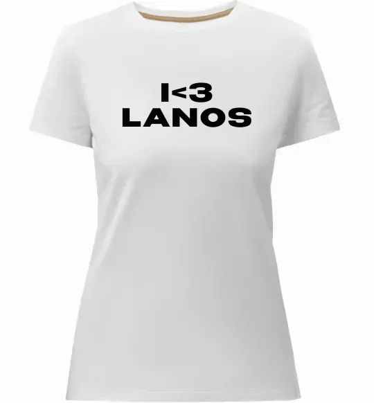 Жіноча преміум футболка I <3 Lanos Білий фото