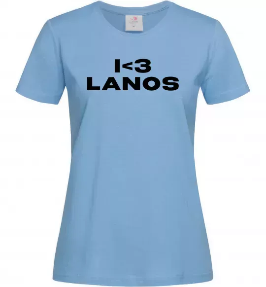 Жіноча футболка I <3 Lanos Блакитний фото
