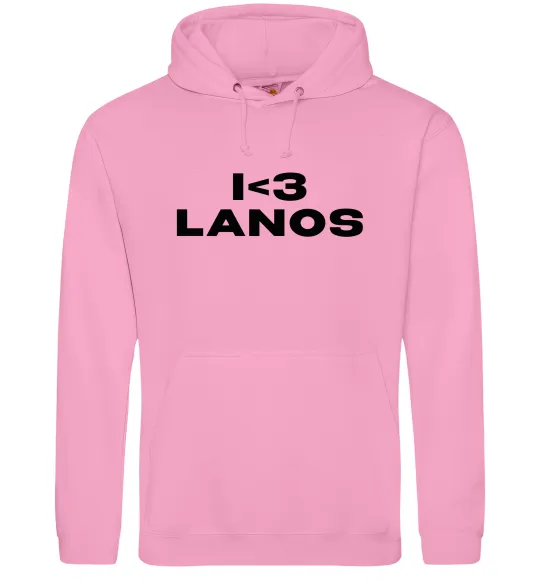Женская толстовка (худи) I <3 Lanos Розовый фото