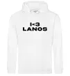 Женская толстовка (худи) I <3 Lanos Белый фото