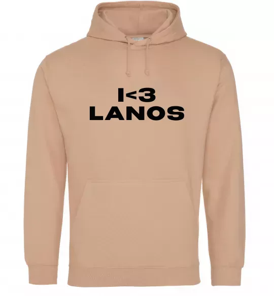 Женская толстовка (худи) I <3 Lanos Песочный фото