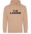 Женская толстовка (худи) I <3 Lanos Песочный фото