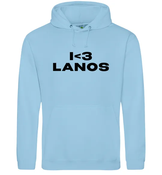 Женская толстовка (худи) I <3 Lanos Голубой фото