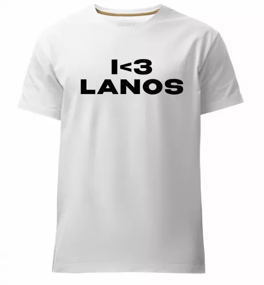 Чоловіча преміум футболка I <3 Lanos Білий фото