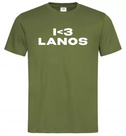 Чоловіча футболка I <3 Lanos Оливковий фото