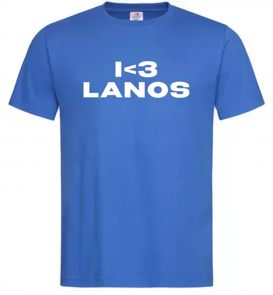 Чоловіча футболка I <3 Lanos Яскраво-синій фото