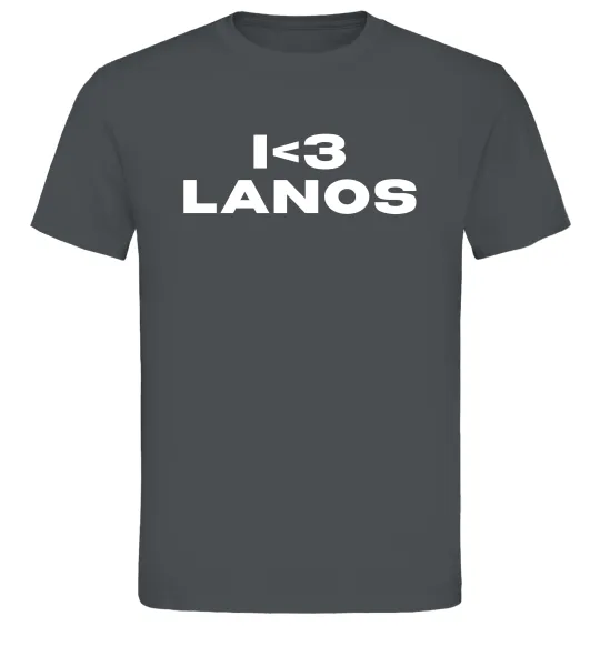 Чоловіча футболка I <3 Lanos Графіт фото