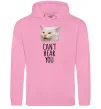 Жіноча толстовка (худі) Can`t hear you cat Рожевий фото