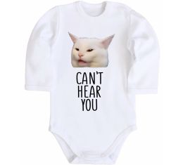 Дитячий бодік Can`t hear you cat