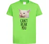 Дитяча футболка Can`t hear you cat Лаймовий Дитяча футболка Can`t hear you cat Лаймовий фото