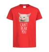 Детская футболка Can`t hear you cat Красный фото