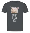 Чоловіча футболка Can`t hear you cat Графіт Чоловіча футболка Can`t hear you cat Графіт фото