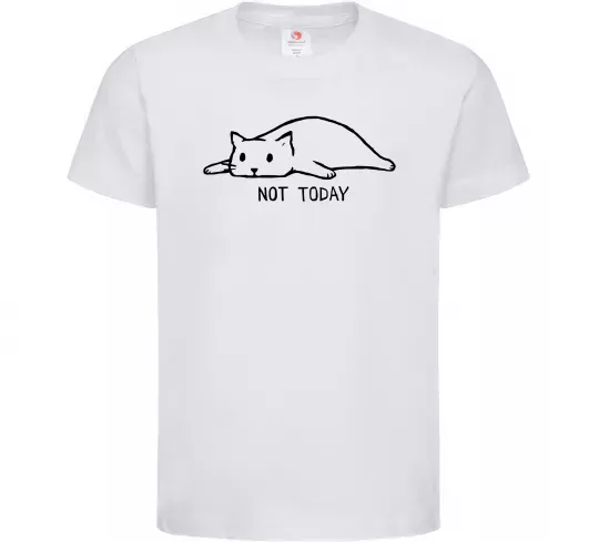 Детская футболка Not today cat Белый фото