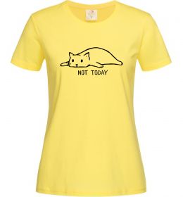 Женская футболка Not today cat