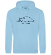 Мужская толстовка (худи) Not today cat Голубой фото
