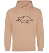 Женская толстовка (худи) Not today cat Песочный фото
