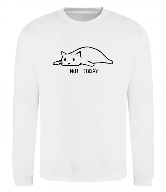 Свитшот Not today cat Белый фото