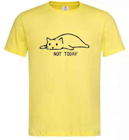 Чоловіча футболка Not today cat Лимонний фото