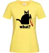 Жіноча футболка Cat with knife Лимонний фото