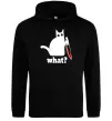 Женская толстовка (худи) Cat with knife Черный фото