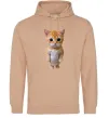 Чоловіча толстовка (худі) Кошеня в повний зріст Пісочний фото