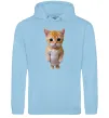 Чоловіча толстовка (худі) Кошеня в повний зріст Блакитний фото