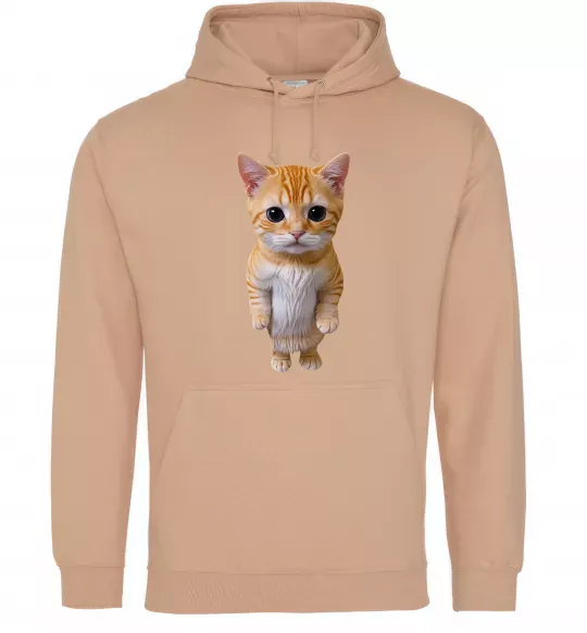 Женская толстовка (худи) Кошеня в повний зріст Песочный фото