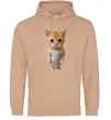 Женская толстовка (худи) Кошеня в повний зріст Песочный Женская толстовка (худи) Кошеня в повний зріст Песочный фото