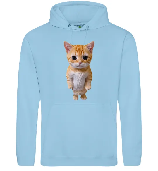 Жіноча толстовка (худі) Кошеня в повний зріст Блакитний фото