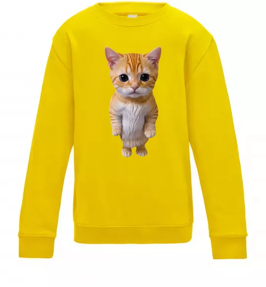 Детский Свитшот Кошеня в повний зріст Солнечно желтый фото