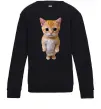 Детский Свитшот Кошеня в повний зріст Черный фото