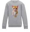 Детский Свитшот Кошеня в повний зріст Серый меланж фото