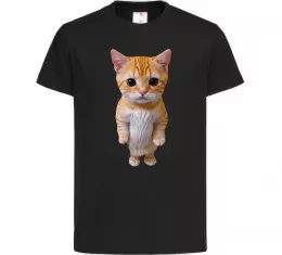 Детская футболка Кошеня в повний зріст Черный фото