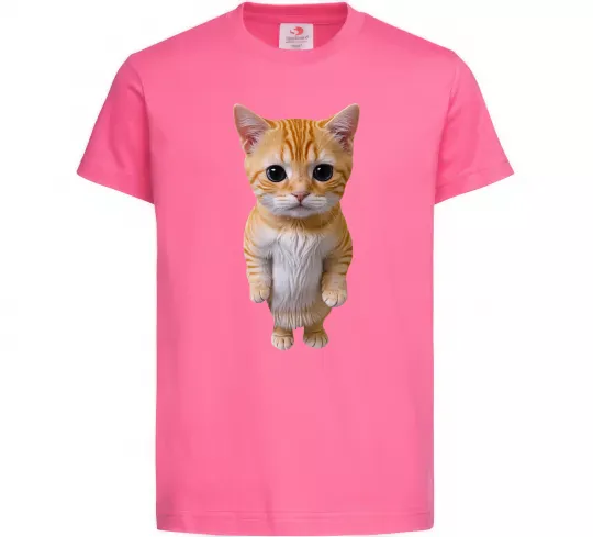 Детская футболка Кошеня в повний зріст Ярко-розовый фото