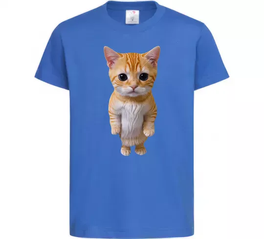 Детская футболка Кошеня в повний зріст Ярко-синий фото