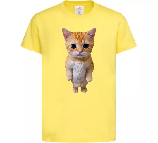 Детская футболка Кошеня в повний зріст Лимонный фото