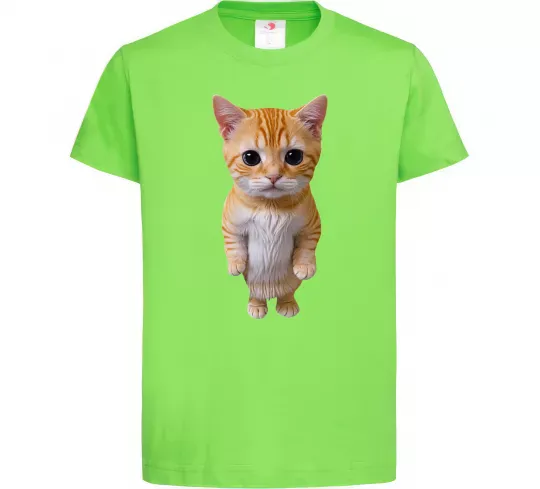 Детская футболка Кошеня в повний зріст Лаймовый фото