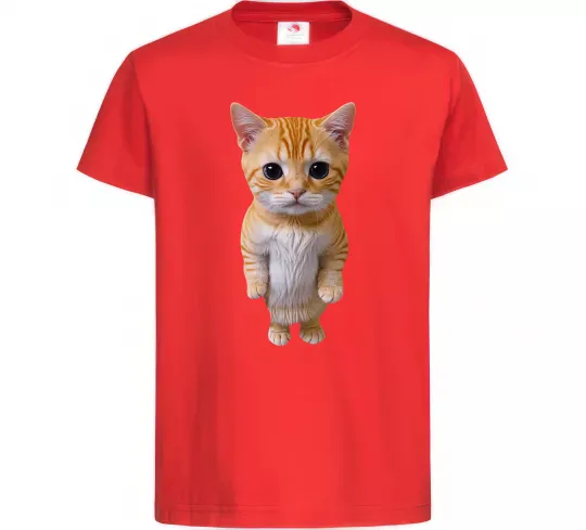 Детская футболка Кошеня в повний зріст Красный фото