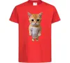 Детская футболка Кошеня в повний зріст Красный фото