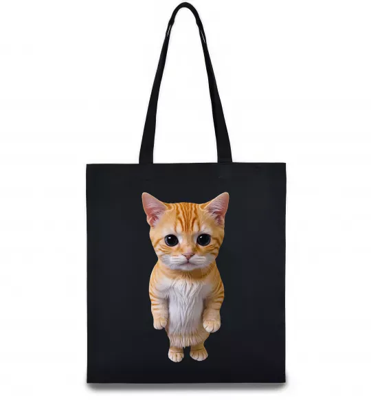 Еко-сумка Кошеня в повний зріст Чорний фото