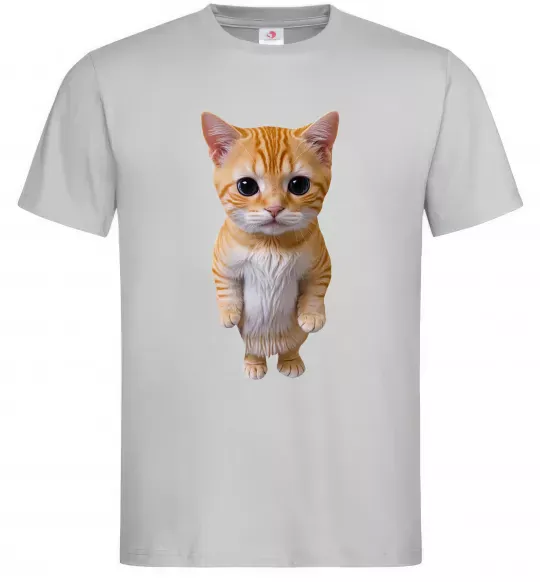 Мужская футболка Кошеня в повний зріст Серый фото