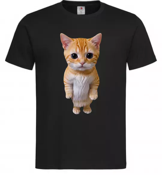 Мужская футболка Кошеня в повний зріст Черный фото