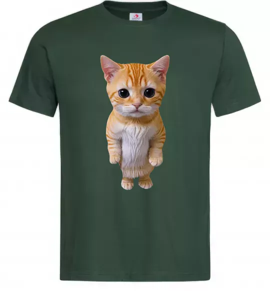 Мужская футболка Кошеня в повний зріст Темно-зеленый фото