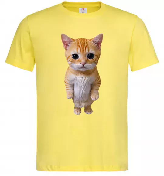 Мужская футболка Кошеня в повний зріст Лимонный фото