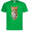 Мужская футболка Кошеня в повний зріст Зеленый фото