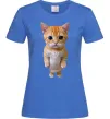 Женская футболка Кошеня в повний зріст Ярко-синий фото