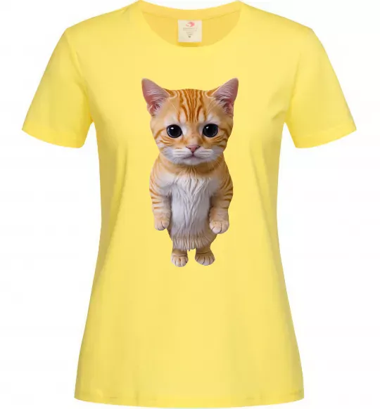 Женская футболка Кошеня в повний зріст Лимонный фото