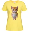 Женская футболка Кошеня в повний зріст Лимонный фото