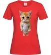 Женская футболка Кошеня в повний зріст Красный фото